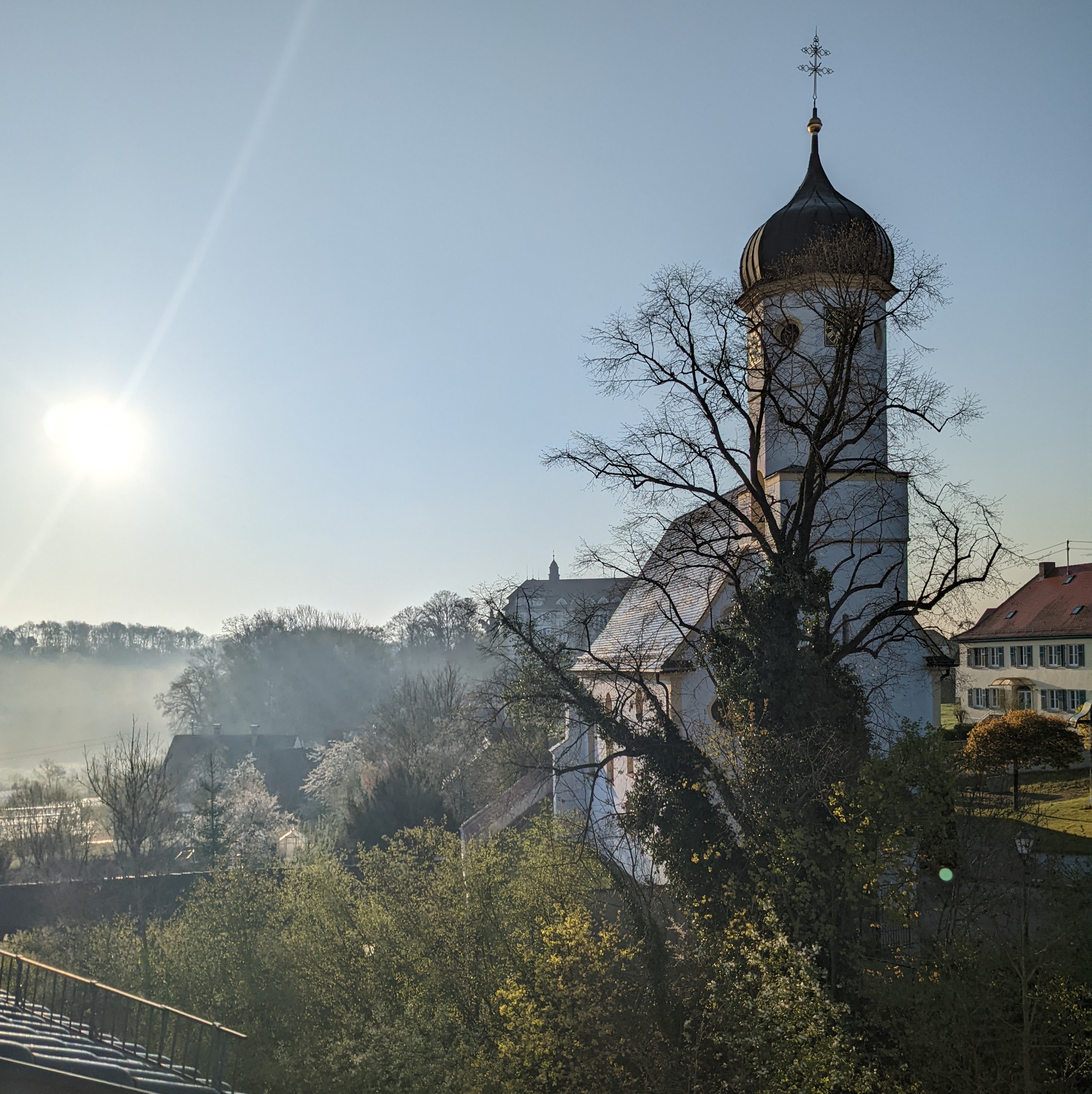 The view from the window of my room at the retreat center